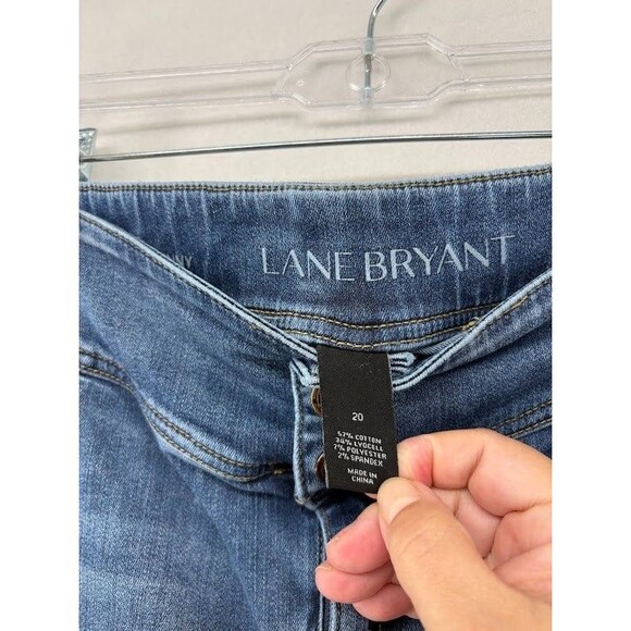 Lane Bryant Super Stretch Skinny Plus Size 20 Raw Hem‎ Triple Button - Picture 6 of 6